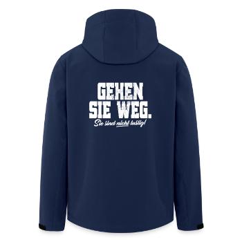 Go Away You're Not Funny Joke Sarcasm - Men’s Recycled Softshell Jacket by Stanley/Stella - navy - Back - AI Model Male 185 light (185cm)