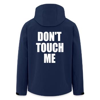 Dont touch me - Men’s Recycled Softshell Jacket by Stanley/Stella - navy - Back - AI Model Male 185 light (185cm)