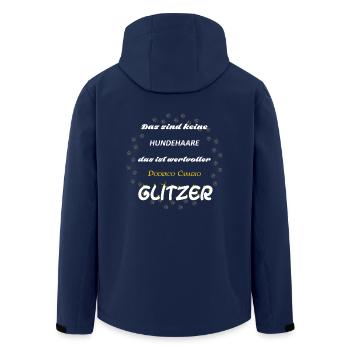 Podenco Canario Glitzer wA9W - Recycelte Männer Softshell-Jacke von Stanley/Stella - Navy - Hinten - AI Model Male 185 light (185cm)
