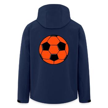 Fußball - Recycelte Männer Softshell-Jacke von Stanley/Stella - Navy - Hinten - AI Model Male 185 light (185cm)