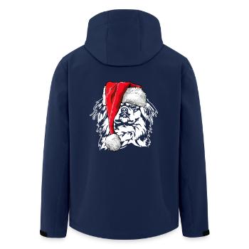Santa Pekingese Weihnachten Hunde Hund Wilsigns - Recycelte Männer Softshell-Jacke von Stanley/Stella - Navy - Hinten - AI Model Male 185 light (185cm)