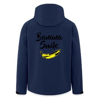 banana smile - Veste softshell homme en polyester recyclé Stanley/Stella - marine - Dos - AI Model Male 185 light (185cm)