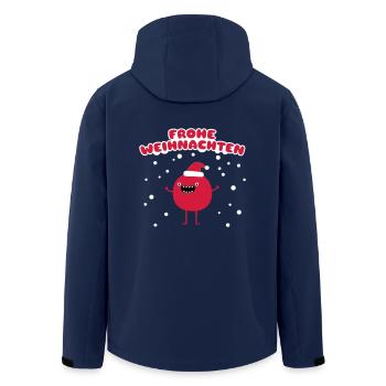 Funny Santa Claus - Merry Christmas - Men’s Recycled Softshell Jacket by Stanley/Stella - navy - Back - AI Model Male 185 light (185cm)