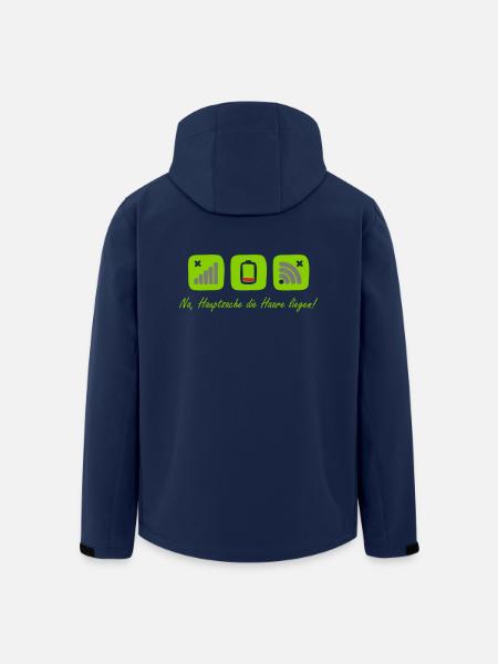 Hauptsache die Haare leigen - Recycelte Männer Softshell-Jacke von Stanley/Stella - Navy