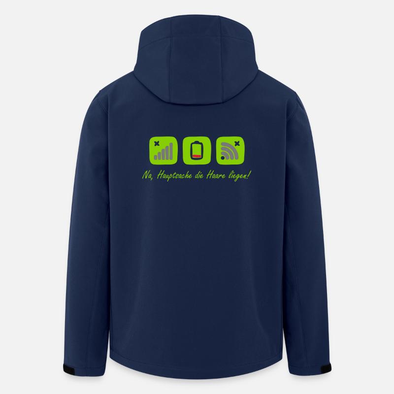 Hauptsache die Haare leigen - Recycelte Männer Softshell-Jacke von Stanley/Stella - Navy