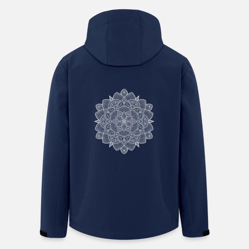 Mandala (weiß) - Recycelte Männer Softshell-Jacke von Stanley/Stella - Navy