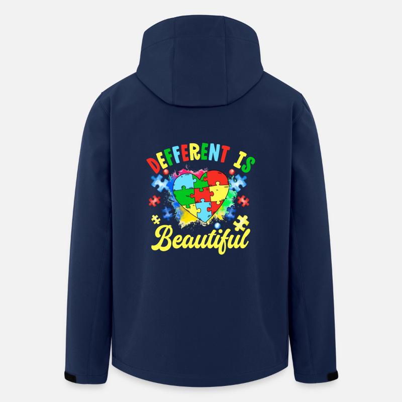 Différent, c’est beau - Veste softshell homme en polyester recyclé Stanley/Stella - marine