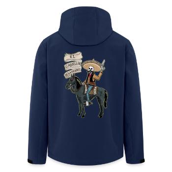 El Caballero de la muerte - Men’s Recycled Softshell Jacket by Stanley/Stella - navy - Back - AI Model Male 185 light (185cm)