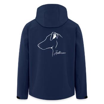 Deutscher Jagdterrier Profil Hunde Hund Wilsigns - Recycelte Männer Softshell-Jacke von Stanley/Stella - Navy - Hinten - AI Model Male 185 light (185cm)