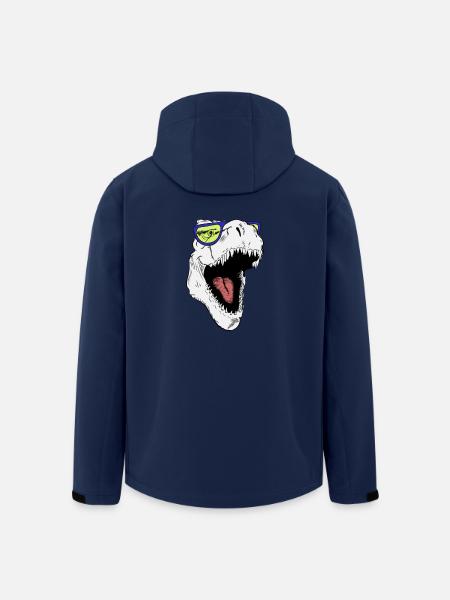 Tyranosaurus Rex mit Sonnenbrille - Recycelte Männer Softshell-Jacke von Stanley/Stella - Navy