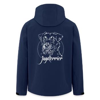 JAGDTERRIER Portrait Wilsigns Hunde Jagdhunde - Recycelte Männer Softshell-Jacke von Stanley/Stella - Navy - Hinten - AI Model Male 185 light (185cm)