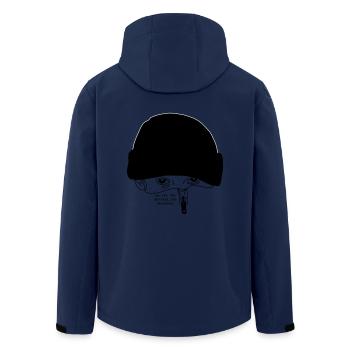 wir sind die Straßen, die Bewegung - Recycelte Männer Softshell-Jacke von Stanley/Stella - Navy - Hinten - AI Model Male 185 light (185cm)