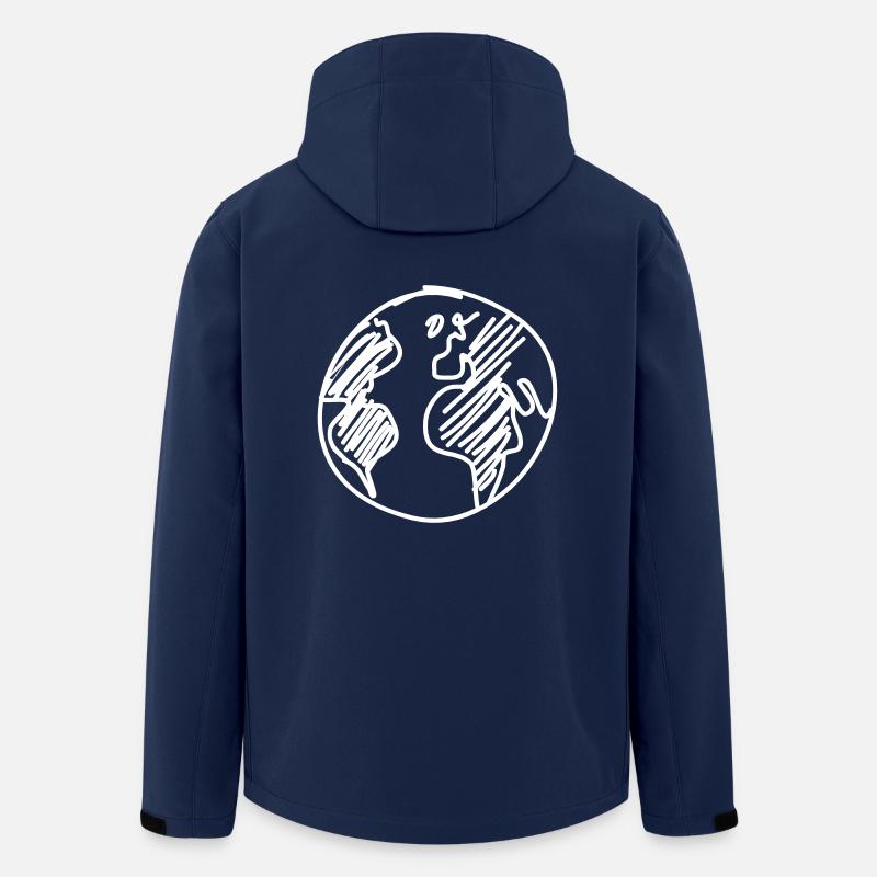 globe - Men’s Recycled Softshell Jacket by Stanley/Stella - navy