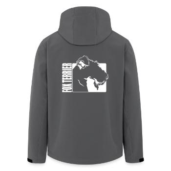 Fox Terrier Profil Hunde Hund Wilsigns - Recycelte Männer Softshell-Jacke von Stanley/Stella - Anthrazit - Hinten - AI Model Male 185 light (185cm)