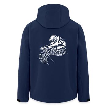 BMX Fahrrad / Bike 01_weiß - Recycelte Männer Softshell-Jacke von Stanley/Stella - Navy - Hinten - AI Model Male 185 light (185cm)