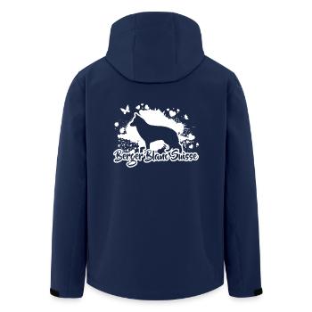 BERGER BLANC SUISSE Dogs Dog Wilsigns - Men’s Recycled Softshell Jacket by Stanley/Stella - navy - Back - AI Model Male 185 light (185cm)
