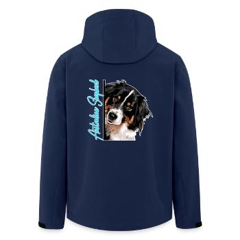 Berger australien DA Wilsigns Race de chiens australien - Veste softshell homme en polyester recyclé Stanley/Stella - marine - Dos - AI Model Male 185 light (185cm)