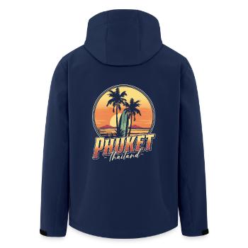 Phuket Thailand - Men’s Recycled Softshell Jacket by Stanley/Stella - navy - Back - AI Model Male 185 light (185cm)