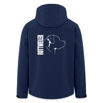 Rottweiler Profil Hunde Hund Wilsigns - Recycelte Männer Softshell-Jacke von Stanley/Stella - Navy - Hinten - AI Model Male 185 light (185cm)
