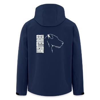 Deutscher Jagdterrier Profil Hunde Hund Wilsigns - Recycelte Männer Softshell-Jacke von Stanley/Stella - Navy - Hinten - AI Model Male 185 light (185cm)