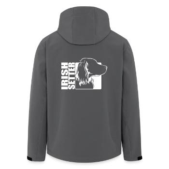 Irish Setter Profile Dogs Dog Wilsigns - Men’s Recycled Softshell Jacket by Stanley/Stella - anthracite - Back - AI Model Male 185 light (185cm)