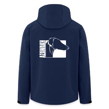 Azawakh Profile Dogs Dog Wilsigns Greyhounds - Men’s Recycled Softshell Jacket by Stanley/Stella - navy - Back - AI Model Male 185 light (185cm)
