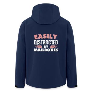 Postman Easily Distracted By Mailboxes - Men’s Recycled Softshell Jacket by Stanley/Stella - navy - Back - AI Model Male 185 light (185cm)