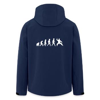 Evolution Karate Kampfsport - Recycelte Männer Softshell-Jacke von Stanley/Stella - Navy - Hinten - AI Model Male 185 light (185cm)