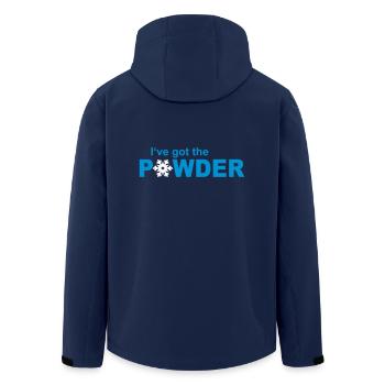 Schnee - Recycelte Männer Softshell-Jacke von Stanley/Stella - Navy - Hinten - AI Model Male 185 light (185cm)