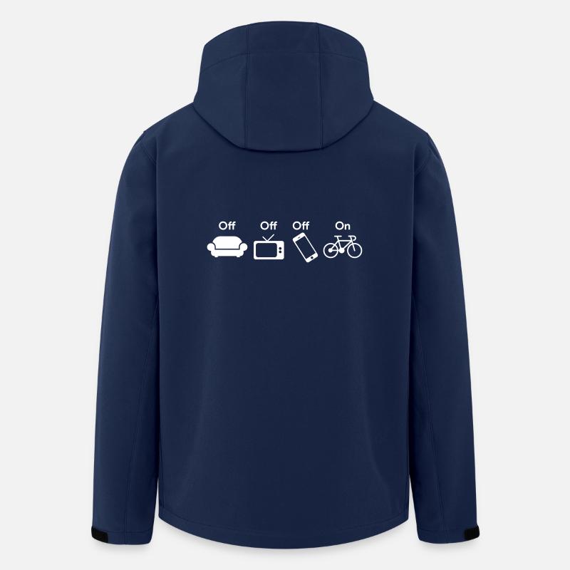Vélo sur - Veste softshell homme en polyester recyclé Stanley/Stella - marine