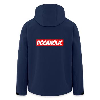 Dogaholic Dog Shepherd Labrador Shirt - Men’s Recycled Softshell Jacket by Stanley/Stella - navy - Back - AI Model Male 185 light (185cm)