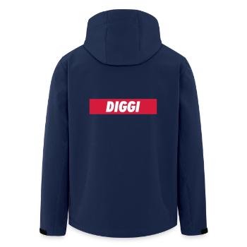 Diggi - Recycelte Männer Softshell-Jacke von Stanley/Stella - Navy - Hinten - AI Model Male 185 light (185cm)