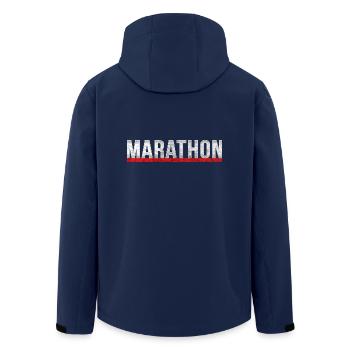 Marathon - Recycelte Männer Softshell-Jacke von Stanley/Stella - Navy - Hinten - AI Model Male 185 light (185cm)