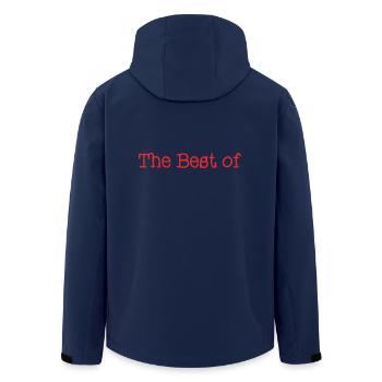 OMA. MUTTERTAG. ALLES GUTE ZUM OMA-TAG. ICH LIEBE DICH - Recycelte Männer Softshell-Jacke von Stanley/Stella - Navy - Hinten - AI Model Male 185 light (185cm)