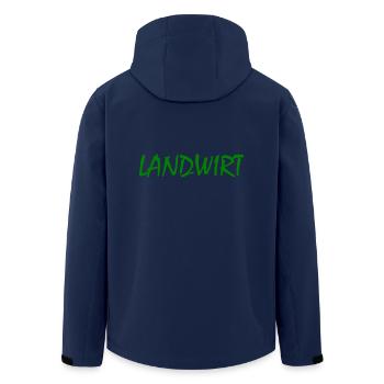 Landwirt - Recycelte Männer Softshell-Jacke von Stanley/Stella - Navy - Hinten - AI Model Male 185 light (185cm)