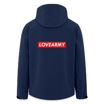 LoveArmy - Veste softshell homme en polyester recyclé Stanley/Stella - marine - Dos - AI Model Male 185 light (185cm)
