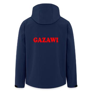 Gazawi gaza - Men’s Recycled Softshell Jacket by Stanley/Stella - navy - Back - AI Model Male 185 light (185cm)
