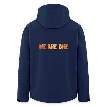 WE ARE ONE - Men’s Recycled Softshell Jacket by Stanley/Stella - navy - Back - AI Model Male 185 light (185cm)