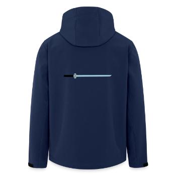 Sword middle age gift idea blade sharp - Men’s Recycled Softshell Jacket by Stanley/Stella - navy - Back - AI Model Male 185 light (185cm)