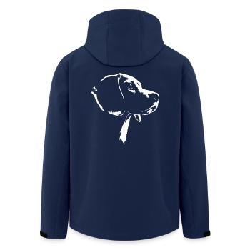 Beagle Silhouette Hunde Hund Wilsigns - Recycelte Männer Softshell-Jacke von Stanley/Stella - Navy - Hinten - AI Model Male 185 light (185cm)