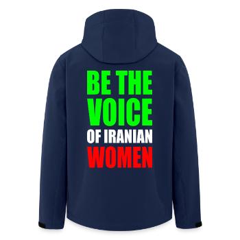 Be the voice of iranian women iran - Men’s Recycled Softshell Jacket by Stanley/Stella - navy - Back - AI Model Male 185 light (185cm)