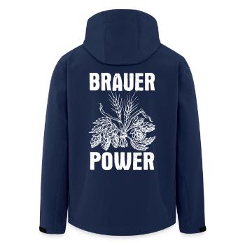 Brauer Power - Recycelte Männer Softshell-Jacke von Stanley/Stella - Navy - Hinten - AI Model Male 185 light (185cm)