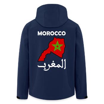 Morocco - Men’s Recycled Softshell Jacket by Stanley/Stella - navy - Back - AI Model Male 185 light (185cm)