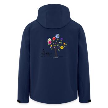 hardworking gardener - Men’s Recycled Softshell Jacket by Stanley/Stella - navy - Back - AI Model Male 185 light (185cm)