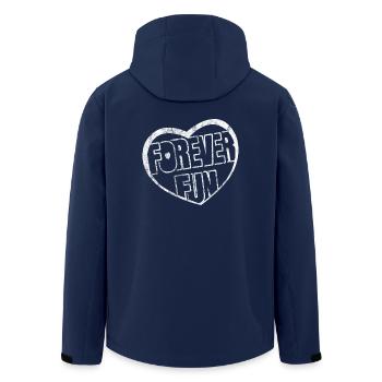 Forever Fun Gift Heart Funny Fun Funny - Men’s Recycled Softshell Jacket by Stanley/Stella - navy - Back - AI Model Male 185 light (185cm)