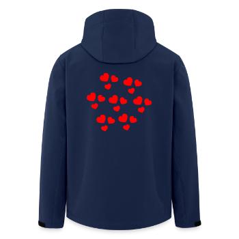 MUTTERTAG. SCHÖNEN MUTTERTAG. MAMA. HERZ - Recycelte Männer Softshell-Jacke von Stanley/Stella - Navy - Hinten - AI Model Male 185 light (185cm)