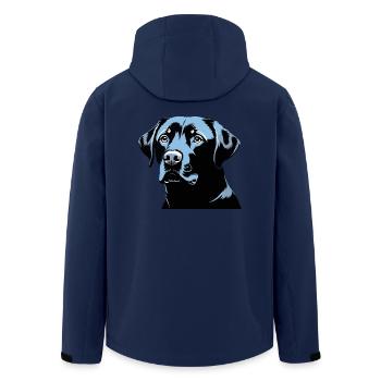 Tête de Labrador Retriever - Chien de compagnie Autocollant - Veste softshell homme en polyester recyclé Stanley/Stella - marine - Dos - AI Model Male 185 light (185cm)