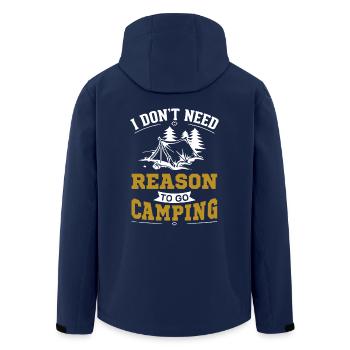 I Don't Need Reason To Go Camping - Men’s Recycled Softshell Jacket by Stanley/Stella - navy - Back - AI Model Male 185 light (185cm)