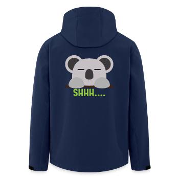 Koala 03 - Recycelte Männer Softshell-Jacke von Stanley/Stella - Navy - Hinten - AI Model Male 185 light (185cm)
