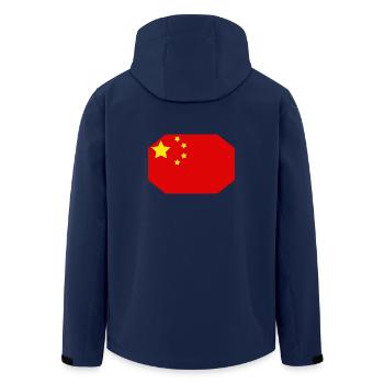Drapeau de la Chine - Veste softshell homme en polyester recyclé Stanley/Stella - marine - Dos - AI Model Male 185 light (185cm)